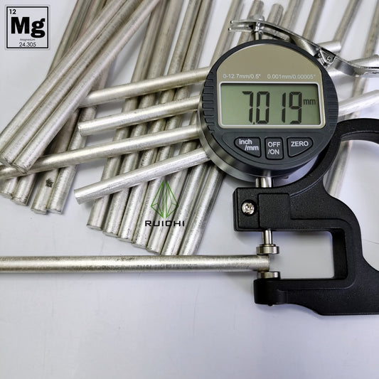 7 mm Durchmesser x 152 mm Länge, je 10,2 g Magnesiummetallstäbe, 99,95 % reine Magnesiumstäbe