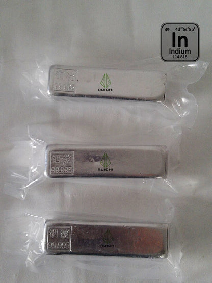 10 kg Indium-Metallbarren aus 99,995 % reinem Indium 