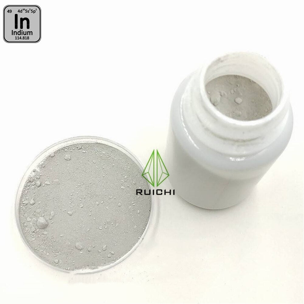 RUICHI 99.99% Purity -200mesh Element 49 Indium Metal Powder 1000g ...