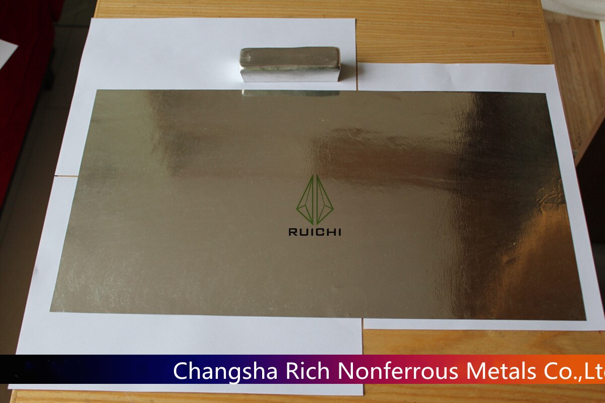 Indium Foil Various Custom Made Size 99.995% Pure Indium Metal Foil Sheet