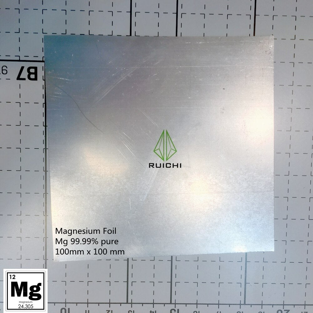 99.8% Pure Magnesium Foil Small Sheet – 1mm Thick X 120mm X 250mm