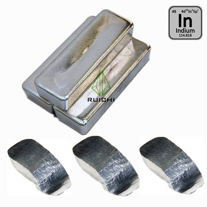 99,995 % Reinheit 5 g 10 g 20 g 50 g 100 g Indiummetall Element 49 Indiumbarren Indiumblock