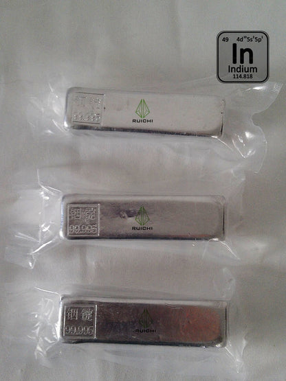 5 kg Indium, 99,995 % reines Indium, Metallbarren, 5000 g 