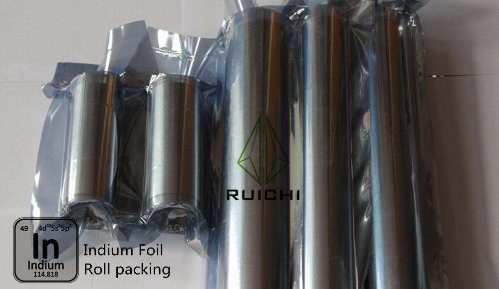 0.05mm Thickness Indium Foil Metal Sheet 99.995% Pure
