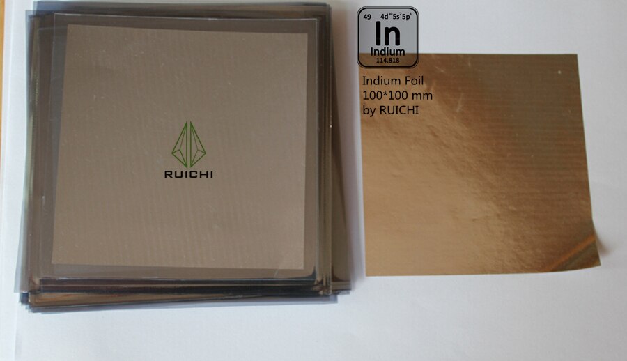 0,25 mm 0,3 mm dickes Indiumfolien-Metallblech, 99,995 % rein