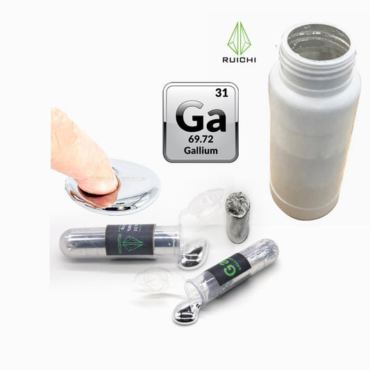 Galliummetall 99,99 % im Topf mit 5 g, 7,5 g, 10 g, 15 g, 20 g, 25 g, 40 g, 50 g, 60 g, 100 g, 200 g, 250 g, 500 g, 1000 g 